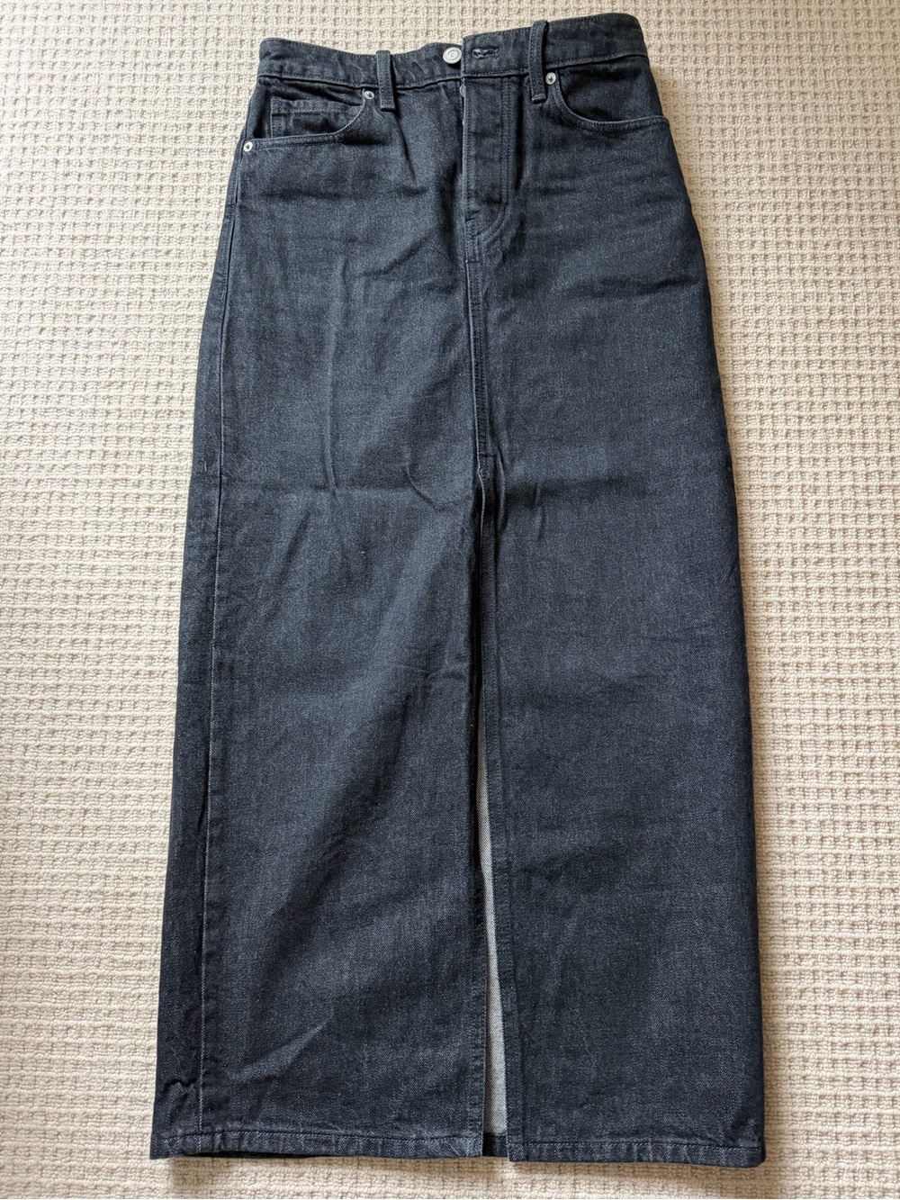 Long Dark Denim Skirt